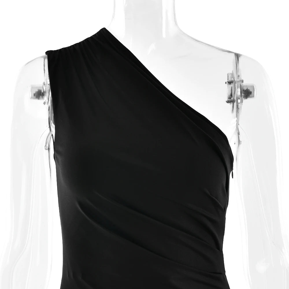 Luxe One-Shoulder Satin Gown
