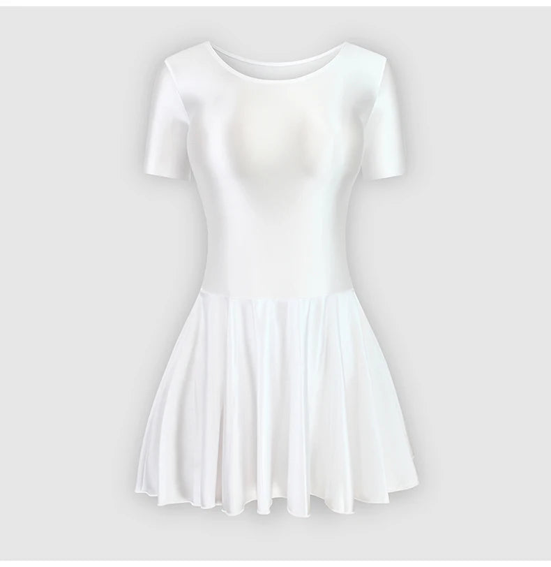 تنورة باليه رياضية من الساتان للنساء