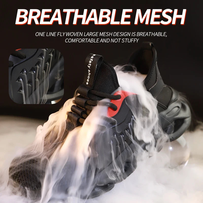 Women Safety Shoes Large Size Steel Toe Sneakers