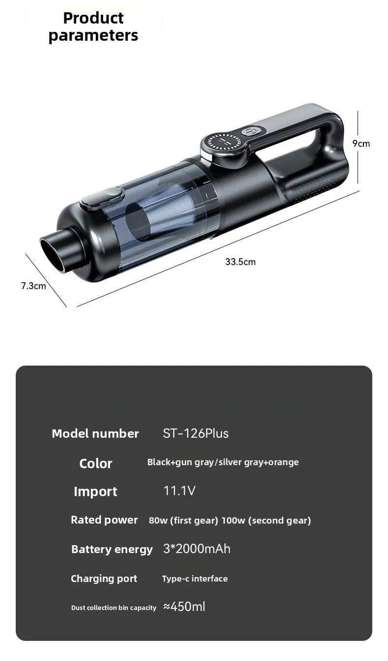 17000Pa Portable Car Vacuum Cleaner