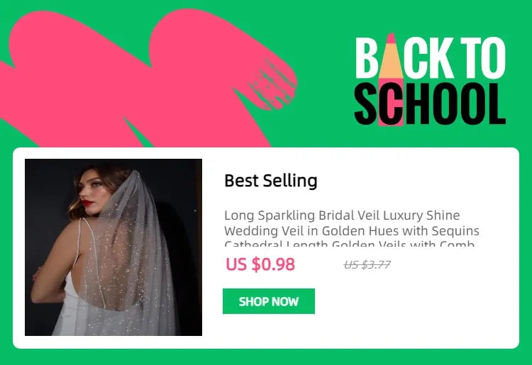 Long sparkling bridal veil in golden hues, featuring sequins and cathedral length for weddings.