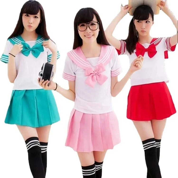 Japanese JK Sailor Schoolgirl Cosplay Uniform