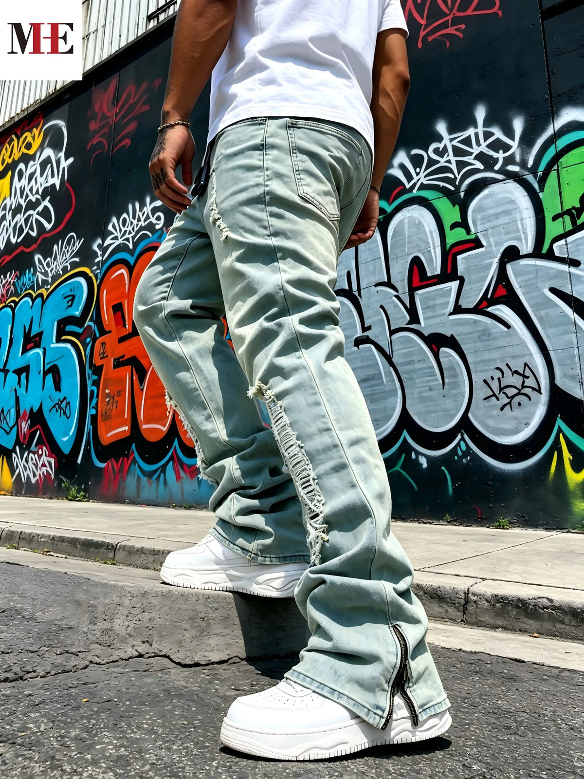 HME Vintage Blue Flare Jeans