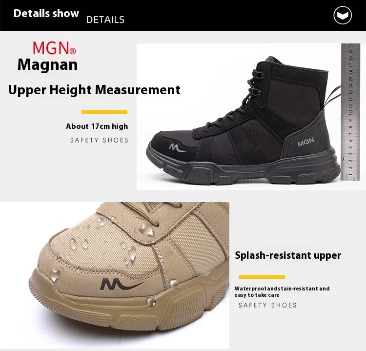 أحذية أمان نسائية بأزرار دوارة للعمل