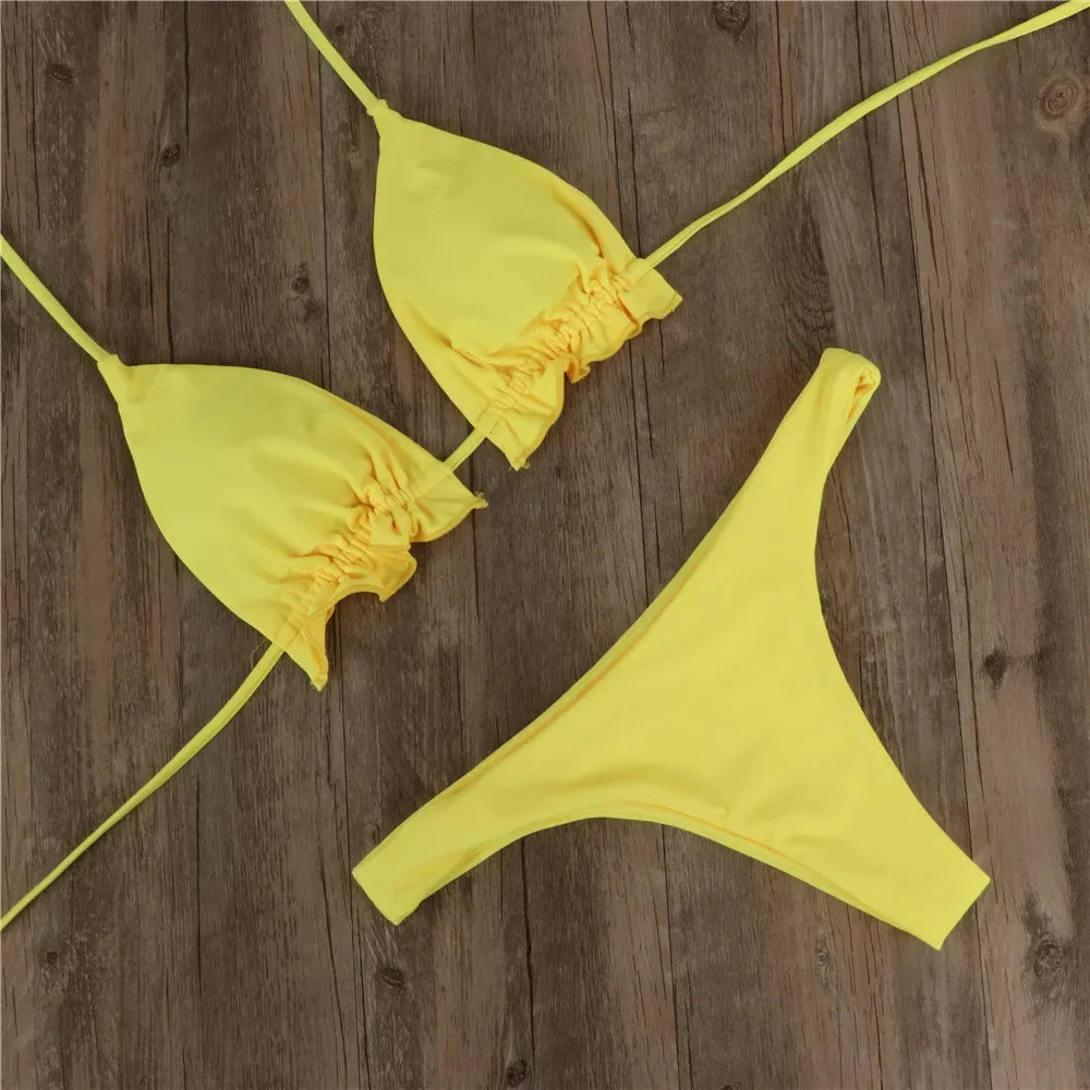 Lace-Up Brazilian Bikini