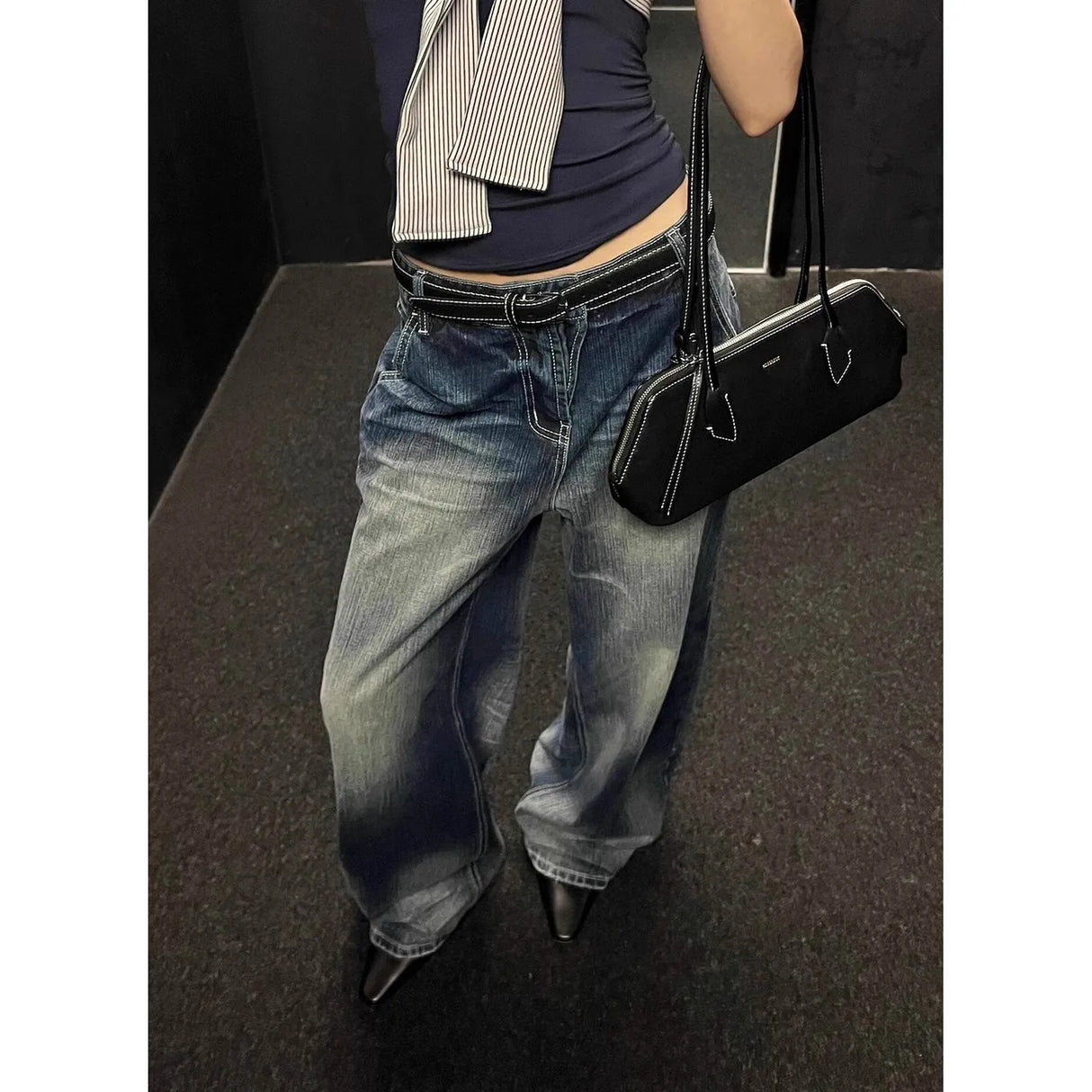 HighMuse™ – Vintage Wide Leg High Waist Denim Pants (Polished, Comfy & Versatile)