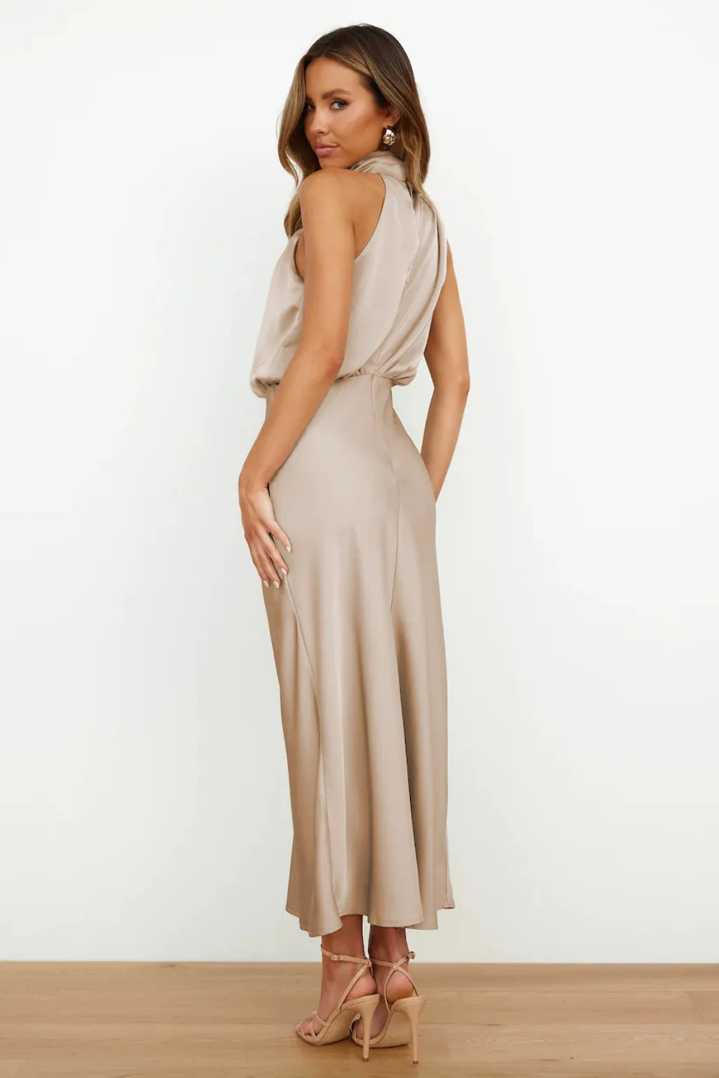 Women's Silk Satin Evening Dress