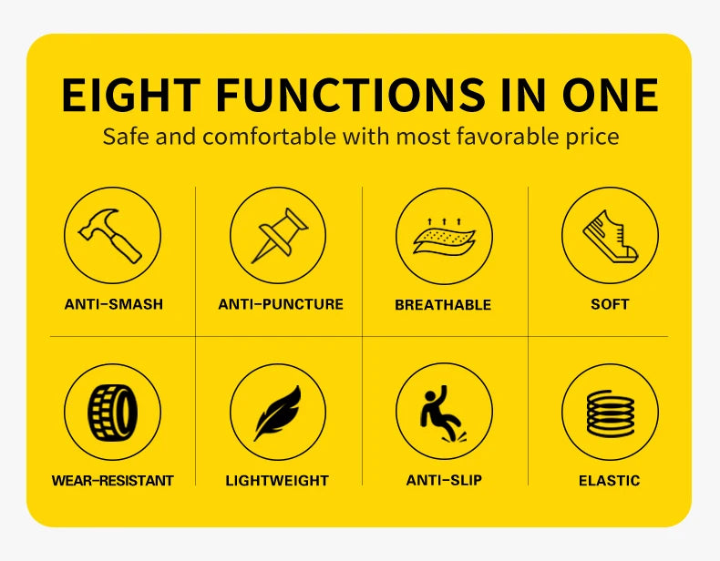 أحذية رياضية رجالية آمنة بأصابع فولاذية