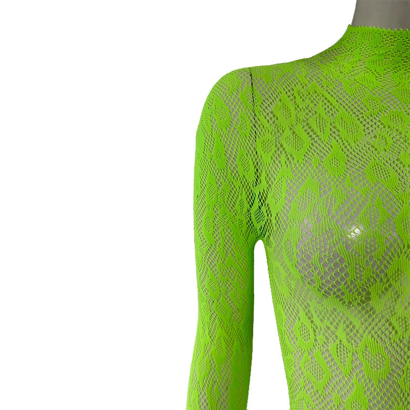 Velvexa™ – Lace Fishnet Night Club Bodysuit (Daring, Sultry & Statement-Making)