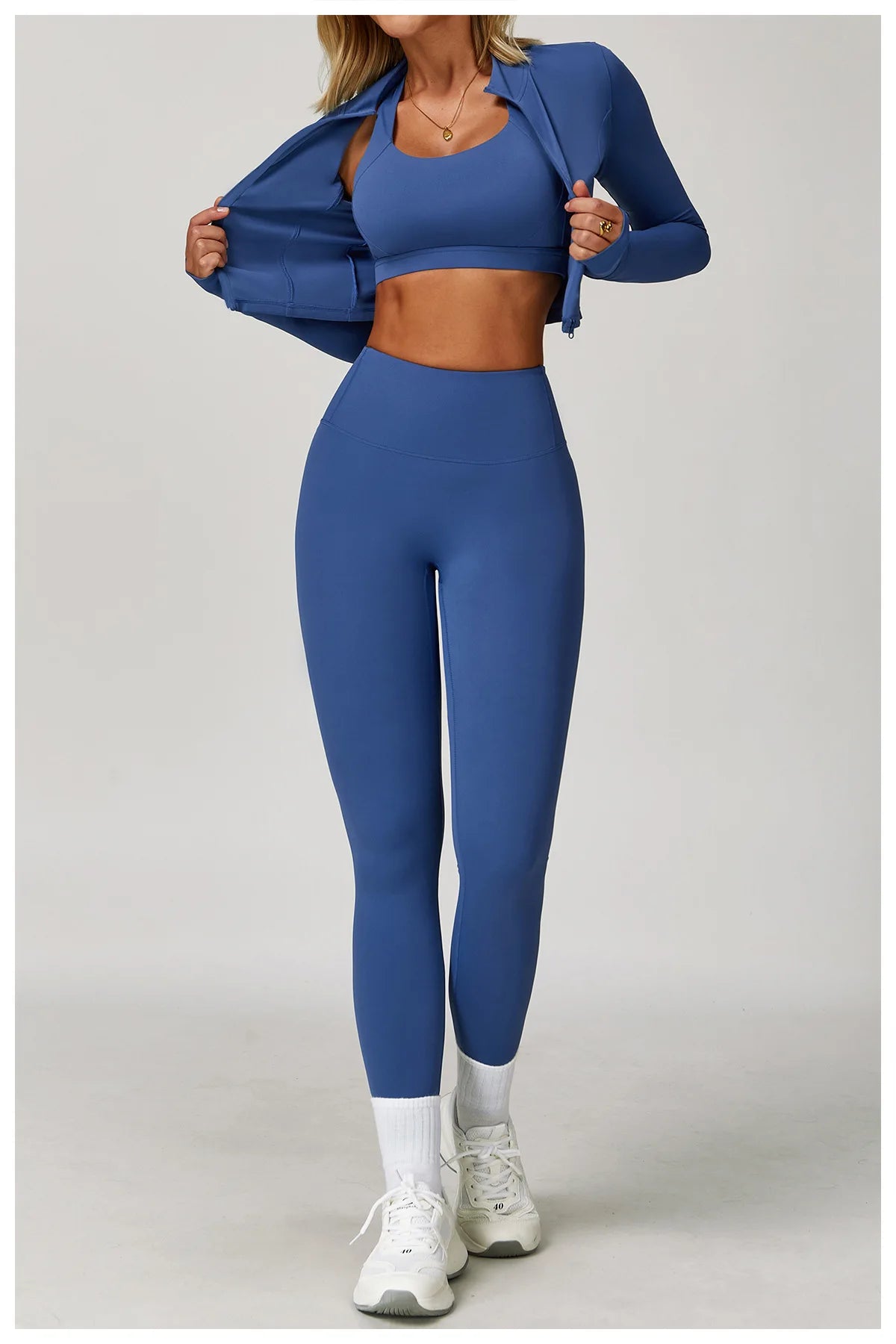 Women's Sexy Zip Long Sleeve Yoga Jacket – Workout Running Cycling Top