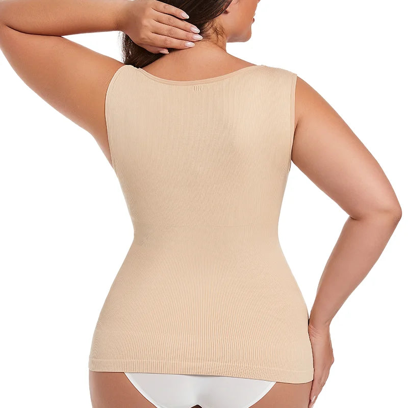 توب نسائي بدون أكمام بفتحة رقبة على شكل حرف V