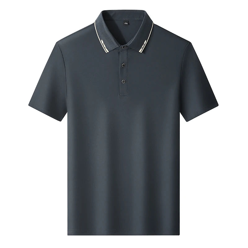 Men Plus Size Ice Silk Polo Shirt