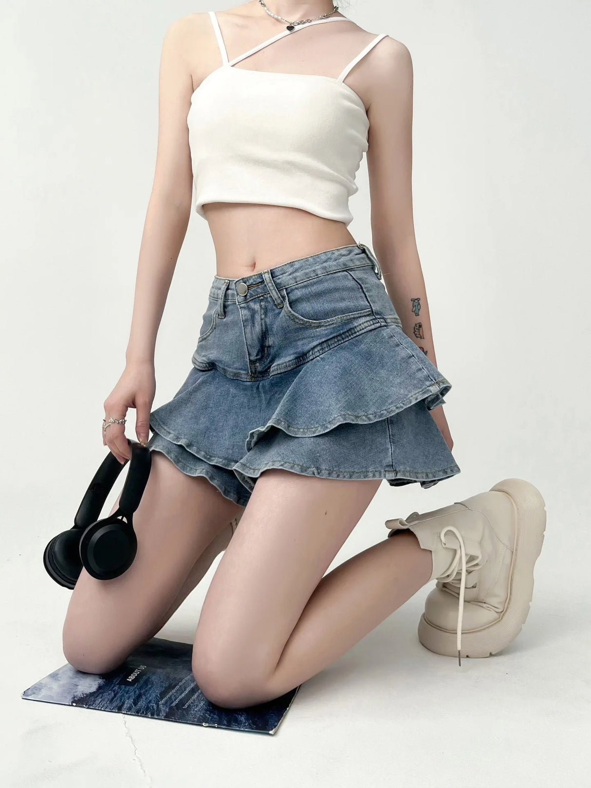 DoubleEdge™ – Anti-Slip Cake Skirt (Stretch Slim A-Line Layered)