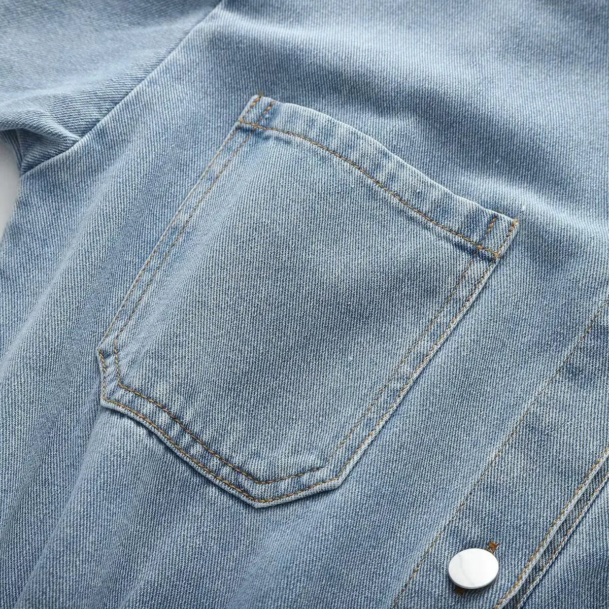 DenimPulse™ – Waist Slim Short Denim Jumpsuit (Playful, Sculpted & Trendy)