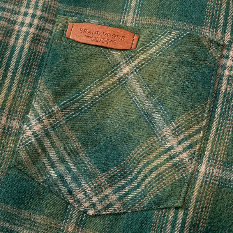 Men Oversized Plaid Shirt