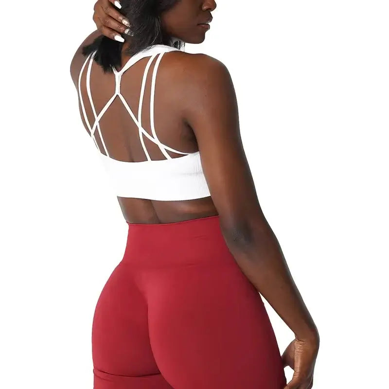 Women Ribbed Galaxy Seamless Sports Bra