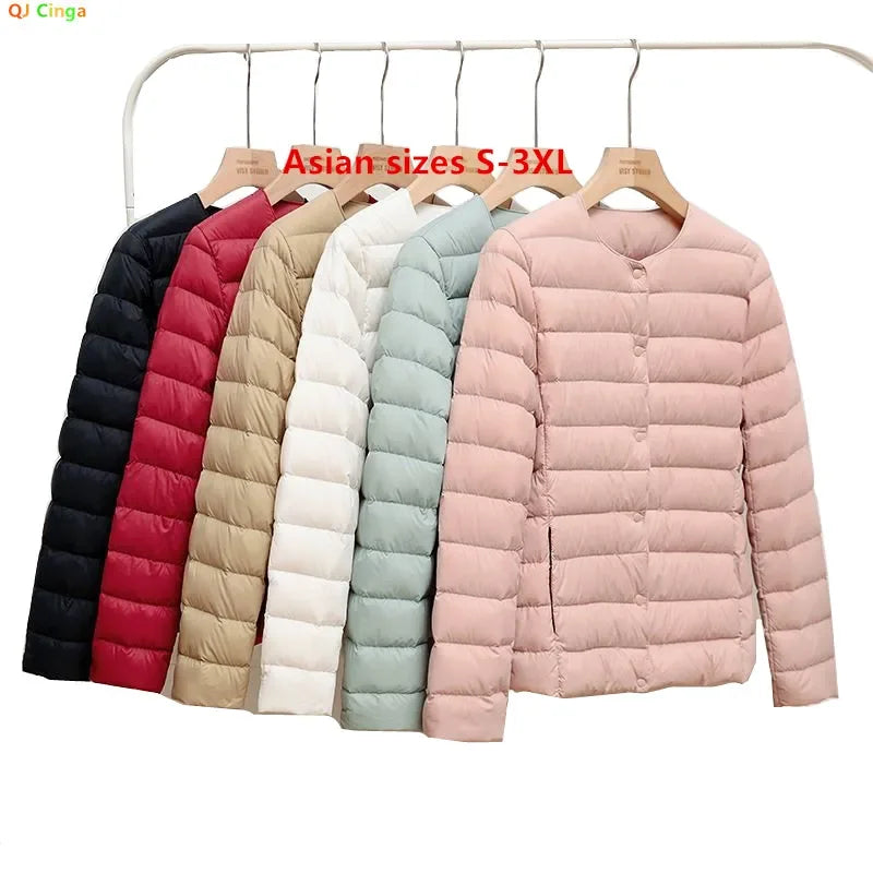 Women's Light Thin Round Neck Jacket