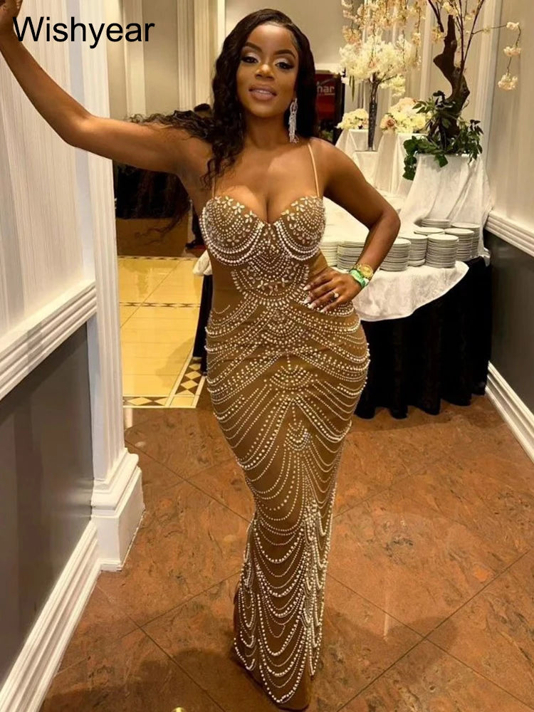 Royal Crystal Pearl Gown