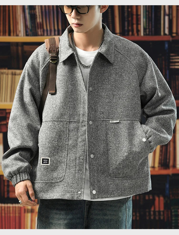 Men's Plus Size Vintage Casual Jacket