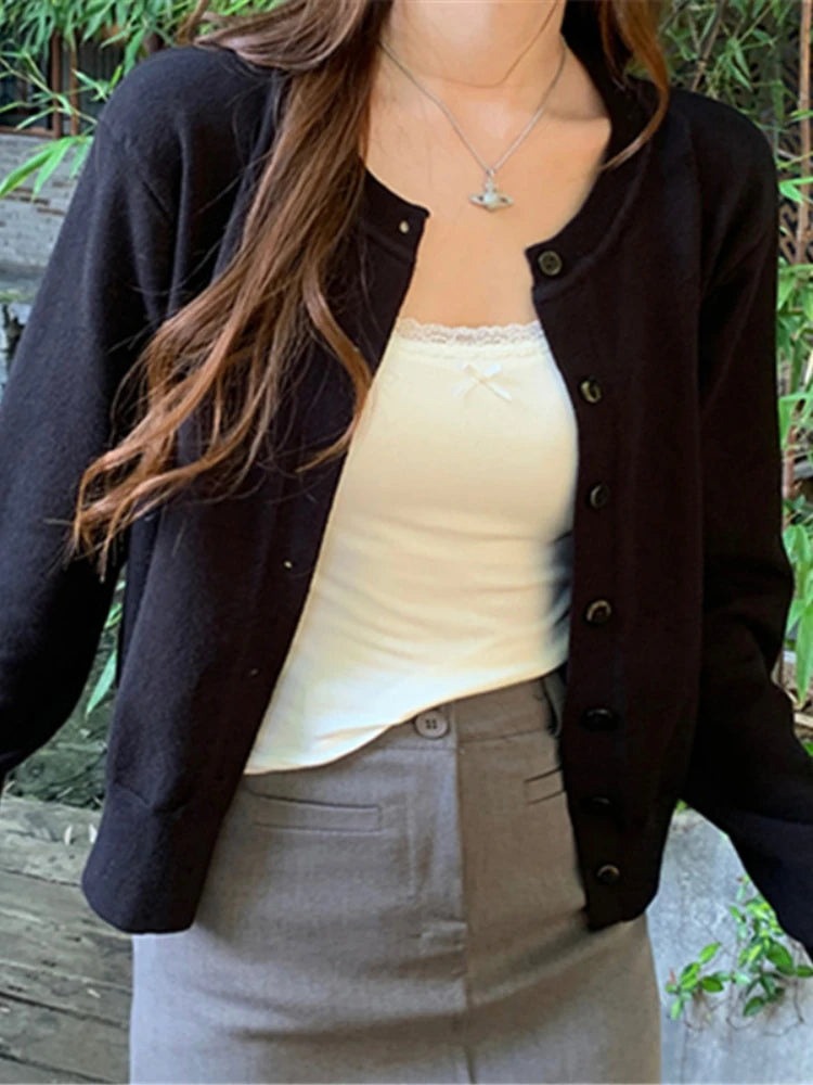 Women's Long Sleeve Knit Cardigan