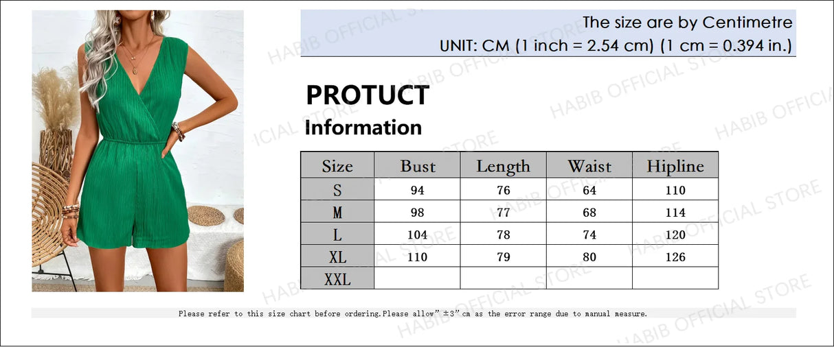 رومبر صيفي نسائي برقبة على شكل حرف V