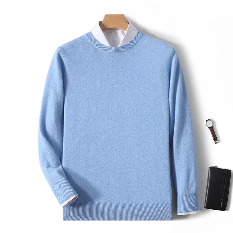 Men's Merino Wool Round Neck Sweater
