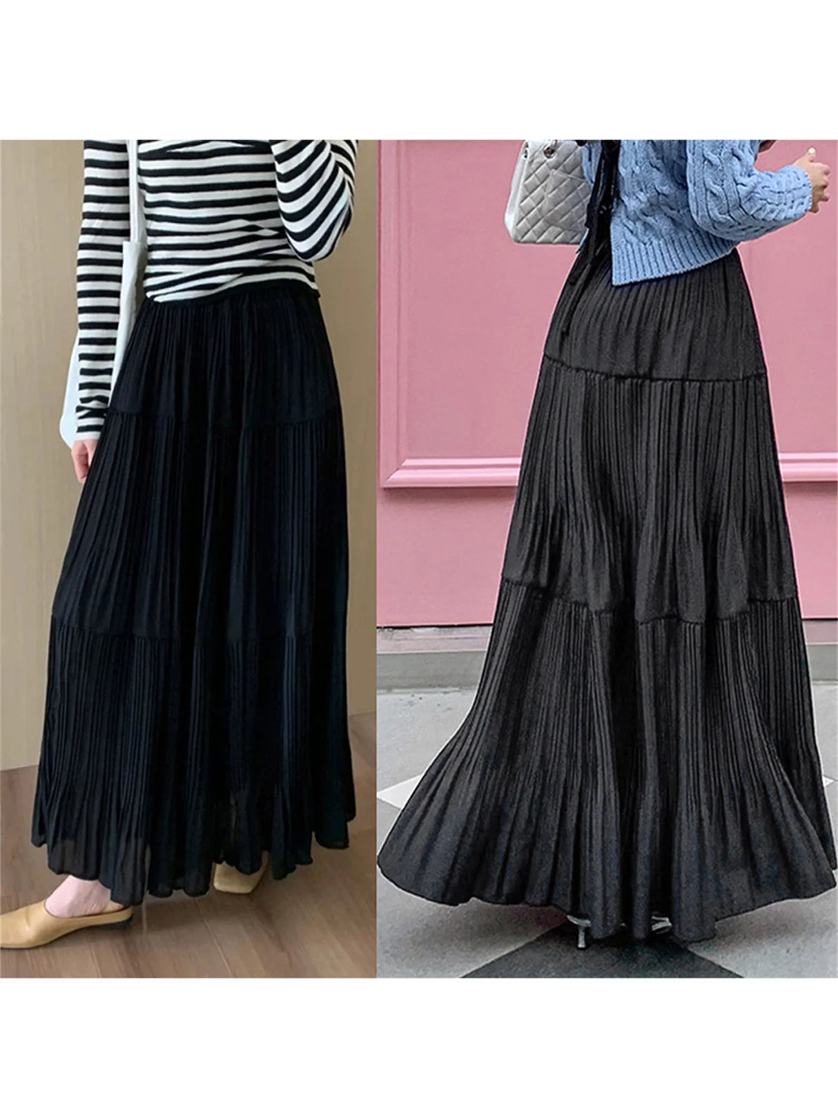 Women Boho Print Maxi Skirt