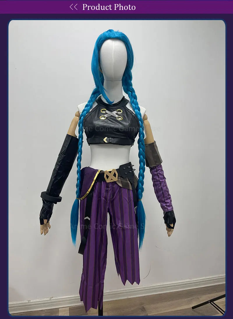 LOL Arcane Jinx Cosplay Costume Outfit