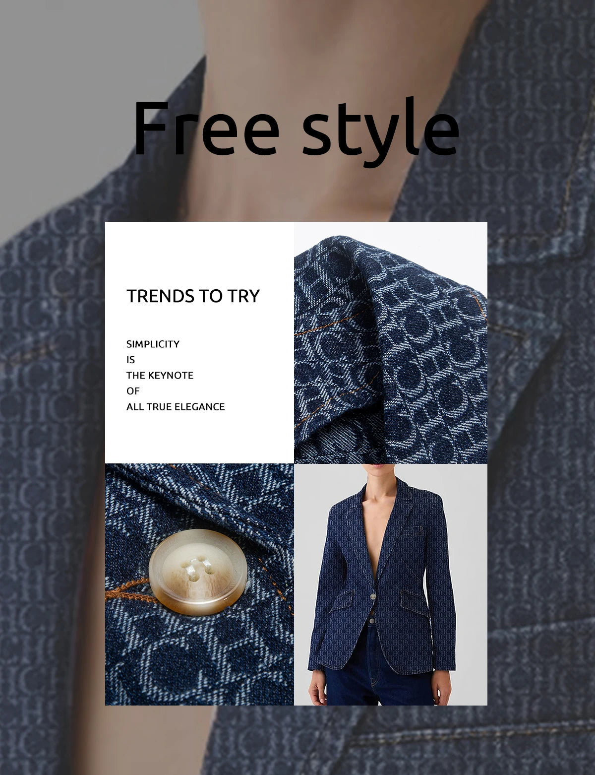 معاطف جينز نسائية أنيقة مع جيوب