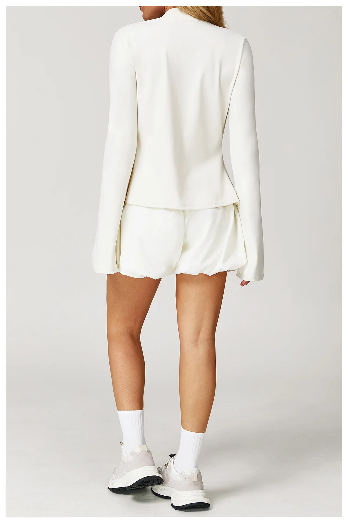 Women's Standing Collar Long Sleeve Yoga Jacket – Summer Training Top