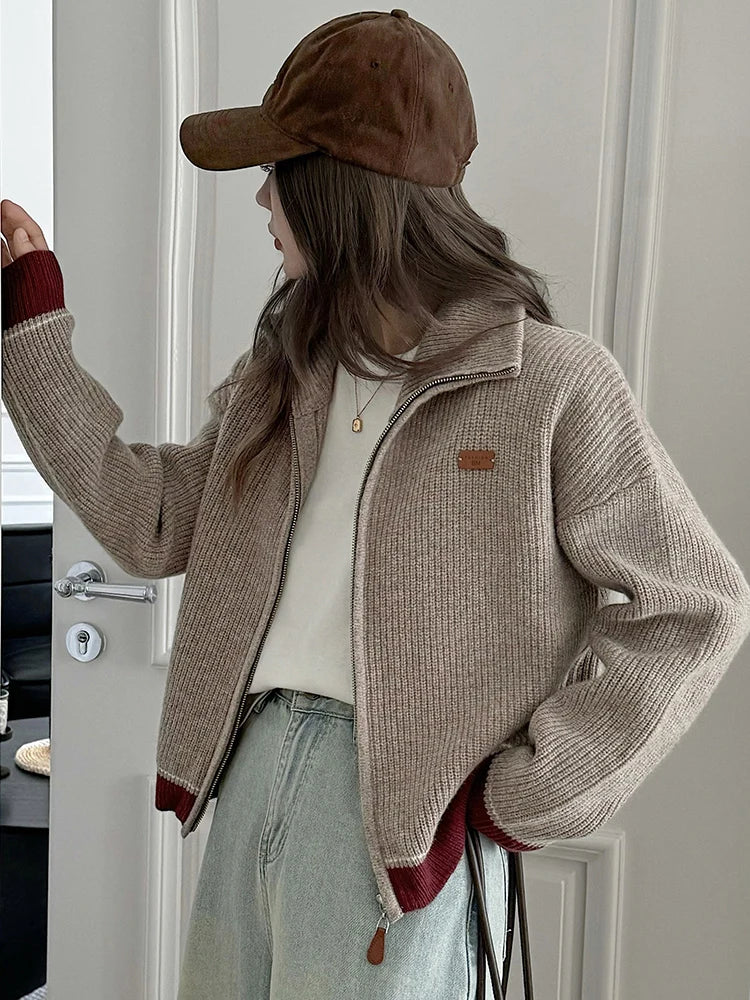 Women's Zip-Up Merino Wool Cardigan