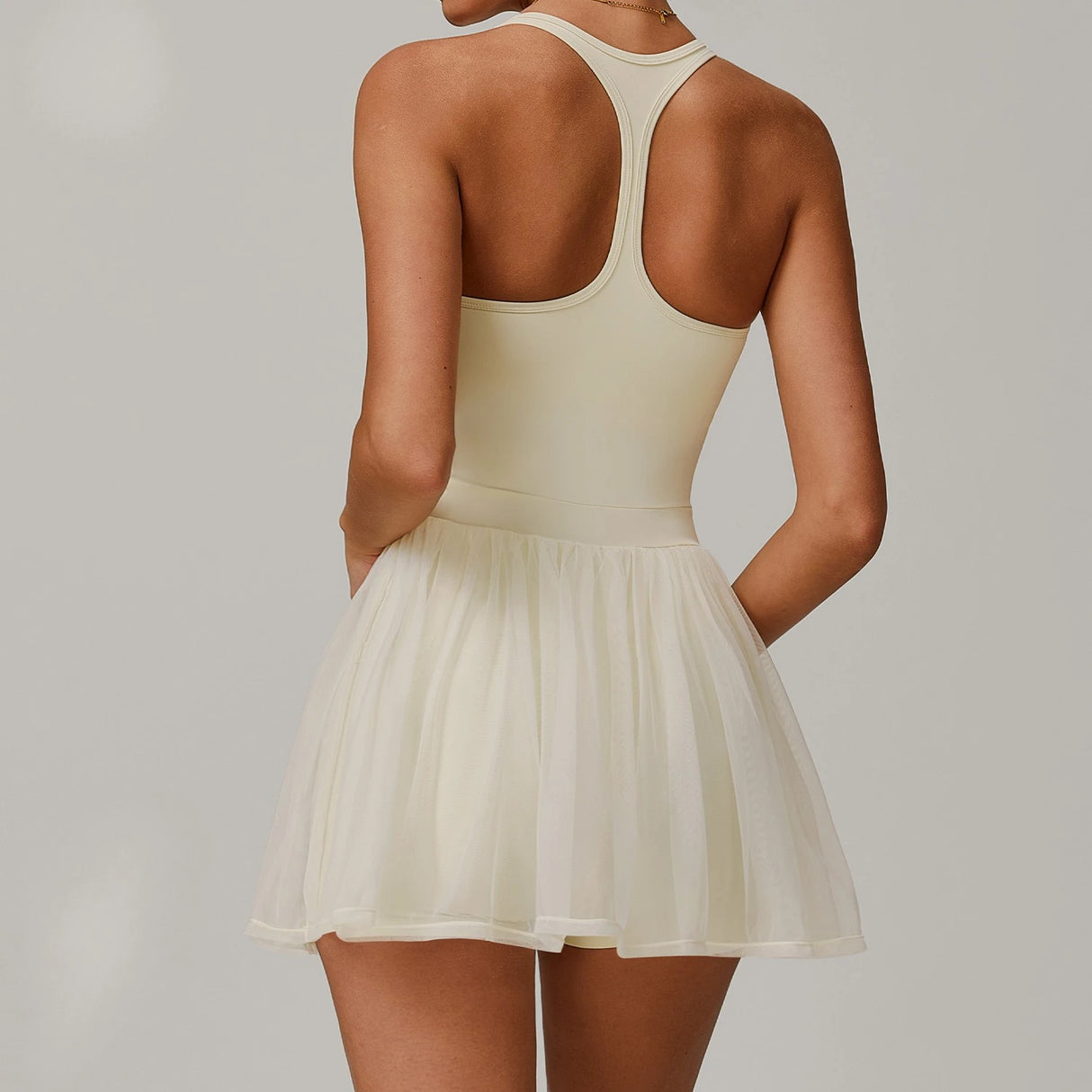 تنورة تنس نسائية شبكية قابلة للتنفس