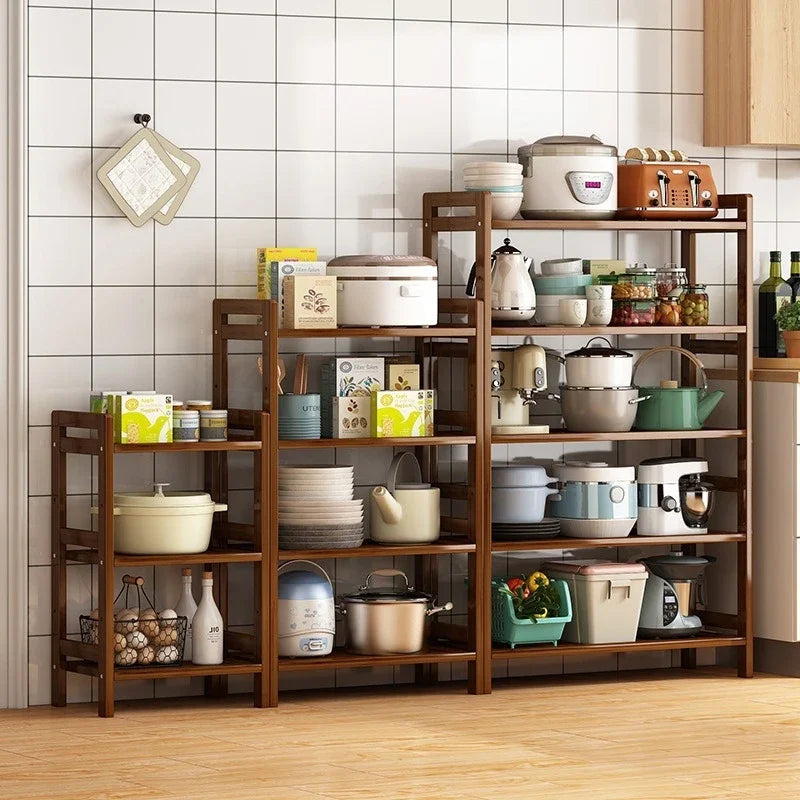 Multi-Layer Floor Standing Kitchen Shelf