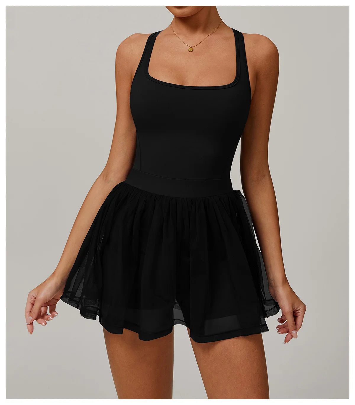 تنورة تنس نسائية شبكية قابلة للتنفس