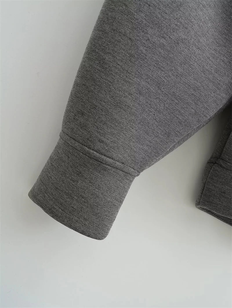 Women's Oversized Zipper Hoodie Jacket