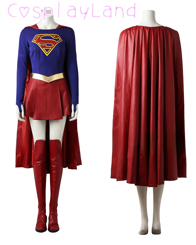 Kara Zor-El Superhero Cosplay Jumpsuit Costume