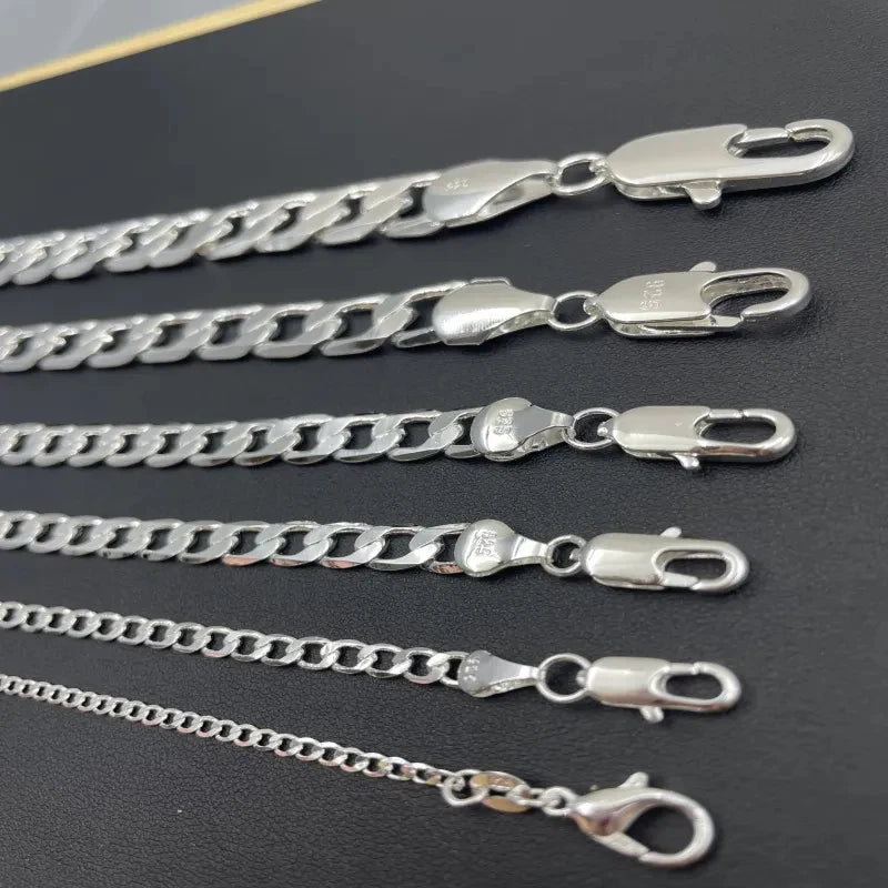 Men's 925 Sterling Silver Chain Necklace