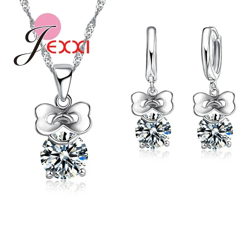 Bridal 925 Silver Zirconia Jewelry Set