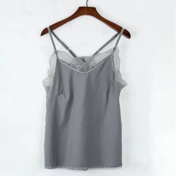 Silk Satin Tube Top Sleeveless Camisole