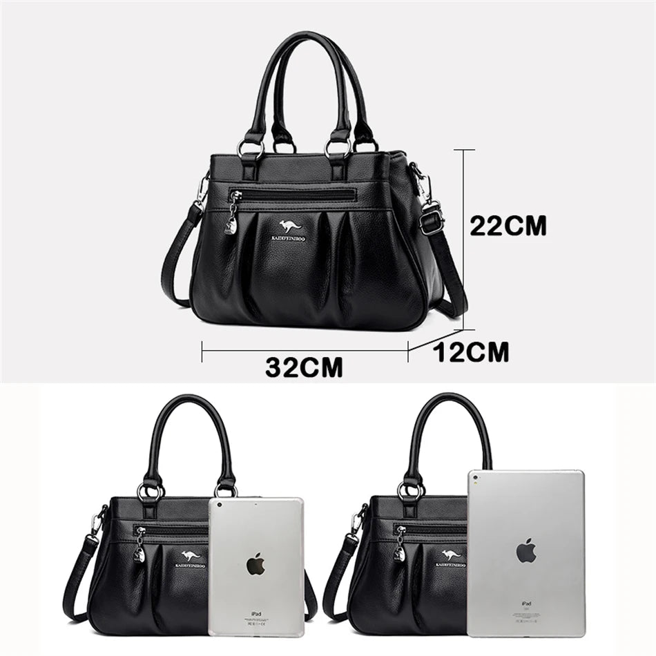 Triple Compartment Tote Bag