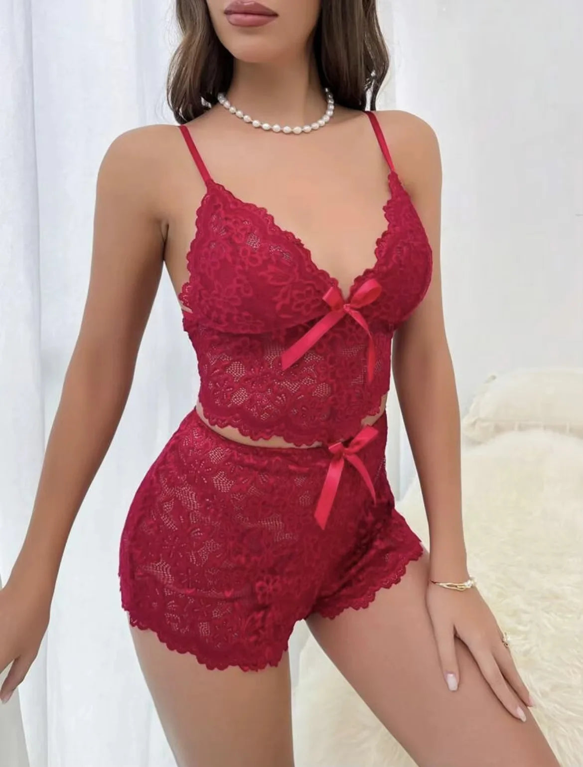 Emerald Lace Nightwear Set
