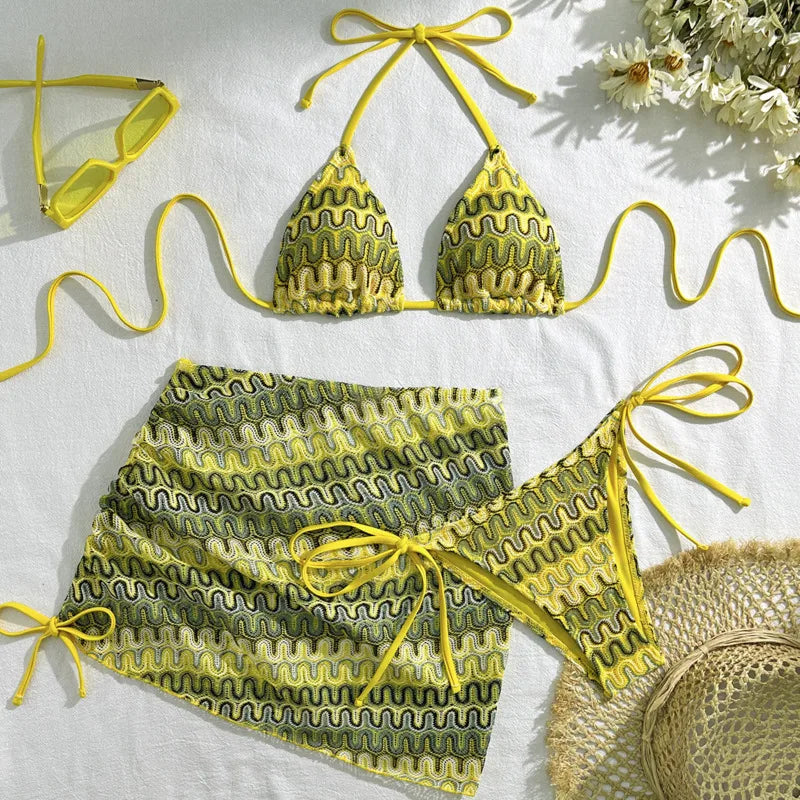 3PCS Brazilian Bikini Set