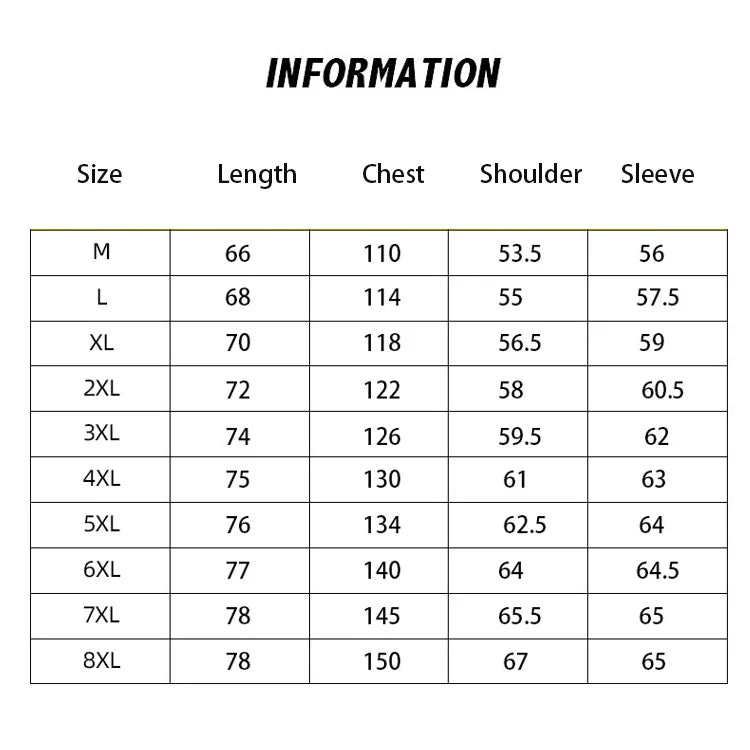 جاكيت رجالي بغطاء للرأس بمقاسات كبيرة - معطف شتوي 8XL