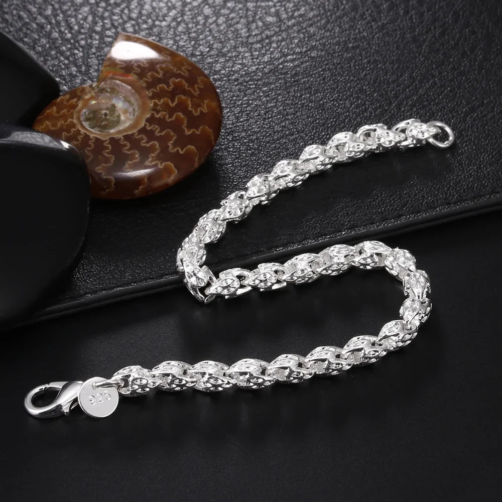 925 Sterling Silver Chain Bracelet