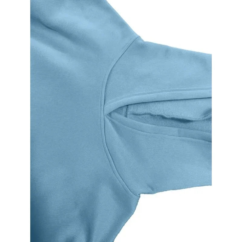 هودي نسائي مقاس كبير - بلوفر كاجوال سادة