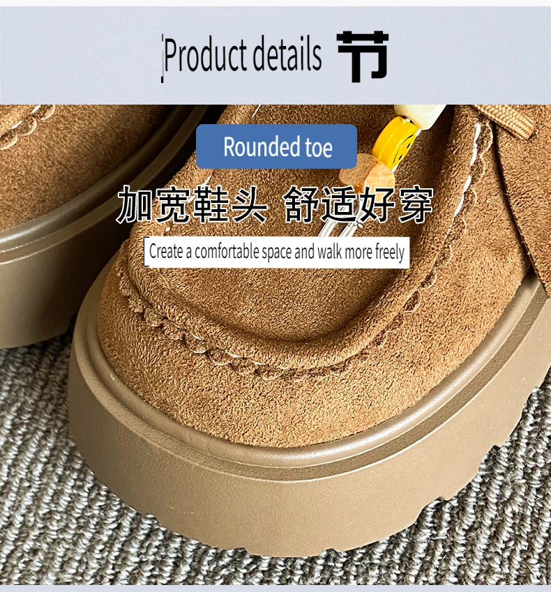 Women’s Retro Platform Half-Slipper Loafers