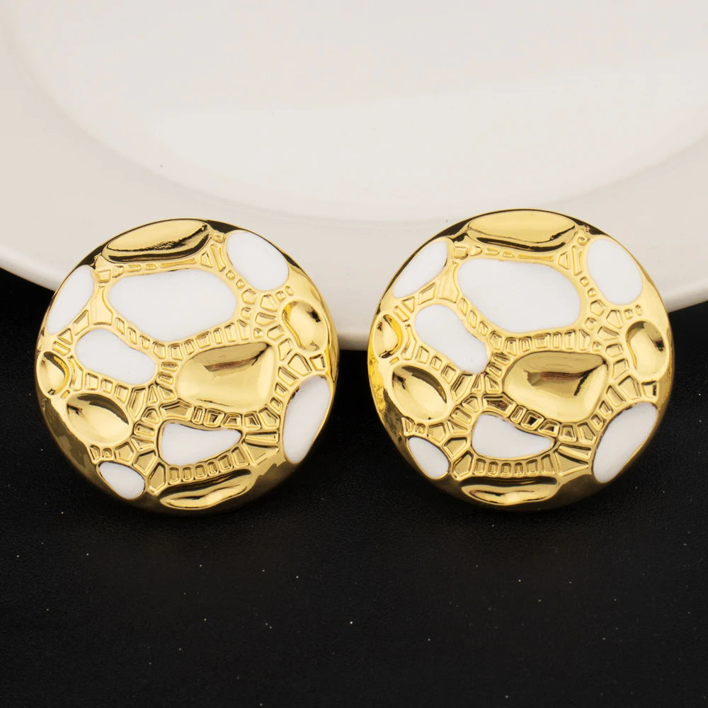 Women’s Gold Jewelry Set with Earrings & Necklace