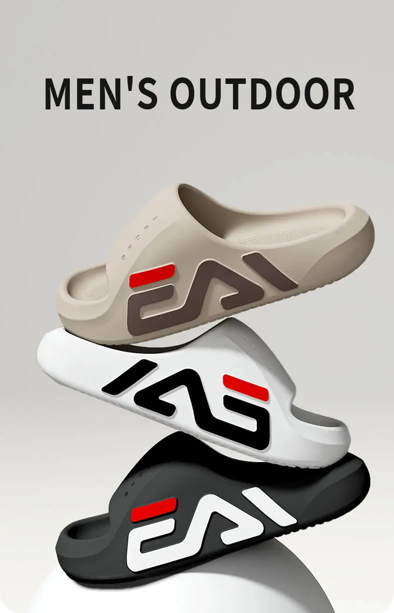 Men Extra Thick Air Cushion Summer Slides