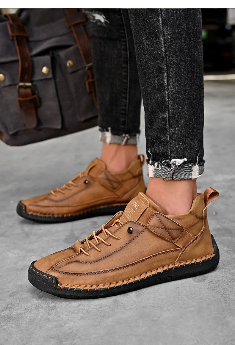 Men Handmade Leather Moccasin Loafers