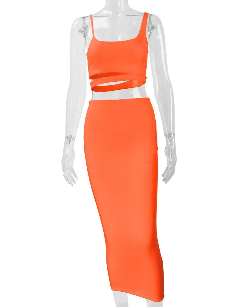 Chic Party Night Dress – Two Piece Set for Women